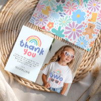 Mädchen Zwei Cooler Regenbogen Foto Geburtstag