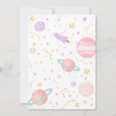 Mädchen Zwei der Mond Geburtstagsparty Einladung (Rückseite)