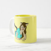 Mädchen Zweifarbige Tasse (Vorderseite Links)