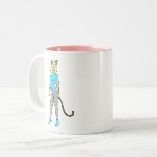 Mädchen Zweifarbige Tasse (Vorderseite Links)