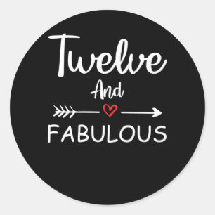 Mädchen Zwölftel Geburtstag 12 Jahre Geburtstagsmä Runder Aufkleber