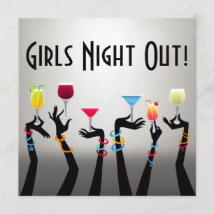 Mädchenabend Cocktailparty Einladung