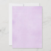 MÄDCHENbaby Brunchdusche des lila Lavendels Blumen Einladung (Rückseite)