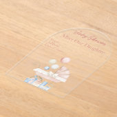 Mädchenbaby-Dusche Clear Akryllische Einladungskar Acryleinladungen (Ablage )