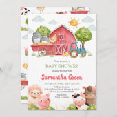 MädchenBaby-Dusche Einladung (Vorne/Hinten)