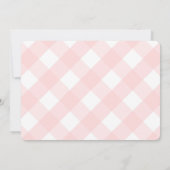 MädchenBaby-Dusche Smart Lollipop Topiary Pink Bow Einladung (Rückseite)