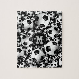 Mädchenbälle mit Monogramm Puzzle