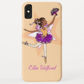 Mädchenballerina pfirsich dunkle Haare Case-Mate iPhone Hülle (Rückseite)