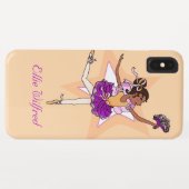 Mädchenballerina pfirsich dunkle Haare Case-Mate iPhone Hülle (Rückseite (Horizontal))