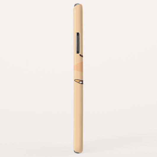 Mädchenballerina pfirsich dunkle Haare Case-Mate iPhone Hülle (Hinten/Rechts)