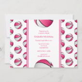 Mädchenbasketball Geburtstag oder Party Einladung (Vorderseite)