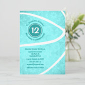 Mädchenbasketball-Geburtstag oder Teamfeier Einladung (Stehend Vorderseite)