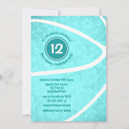 Mädchenbasketball-Geburtstag oder Teamfeier Einladung