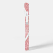 Mädchenbasketball in mit Monogramm rosa Case-Mate iPhone Hülle (Rückseite / Links)