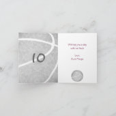 Mädchenbasketball-Leichtathletik Geburtstag Karte (Innenseite)