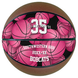 Mädchenbasketballmannschaft rosa schwarze Erinneru Basketball