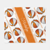 Mädchenbasketballplatz Fleecedecke (Vorderseite (Horizontal))