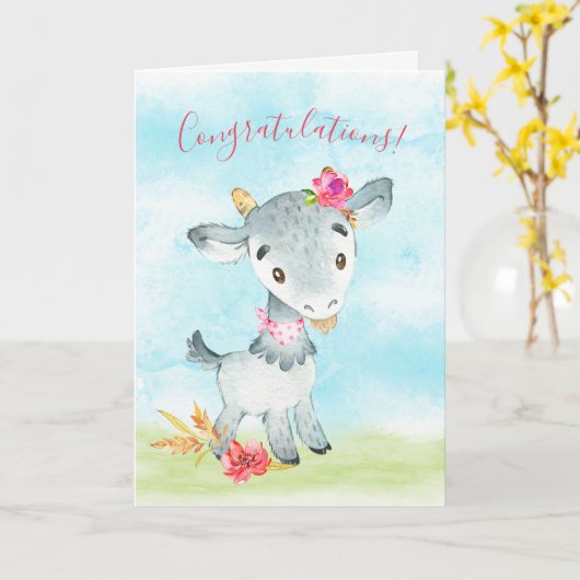 Mädchenbauernhof Karte (Gelbe Blume)