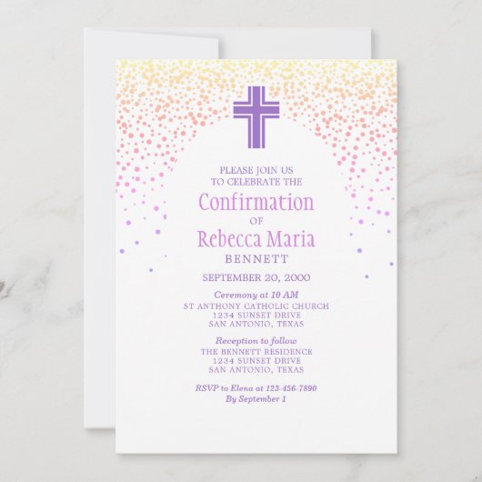 Mädchenbestätigung Einladung (Vorderseite)