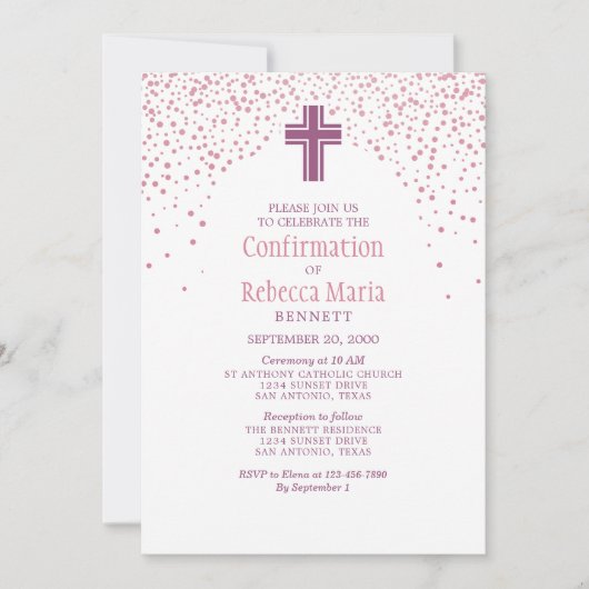 Mädchenbestätigung Einladung (Vorderseite)