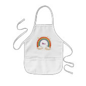 Mädchenbezaubernder Regenbogen mit leuchtenden Ste Kinderschürze (Vorne)