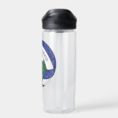 Mädchenblau-grüne Volleyballmannschaft Trinkflasche (Rückseite)
