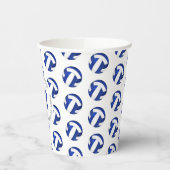 Mädchenblau-weiße Volleyballs Geburtstagsparty Pappbecher (Links)