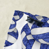 Mädchenblauer Volleyball personalisiert Strandtuch (Beispiel)
