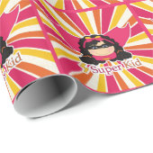 Mädchenbuch für das Super-Kid-Comic Geschenkpapier (Rolleneckpunkt)