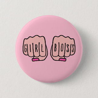 Mädchenchef-Frauhände Button