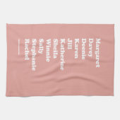 Mädchenclique Geschirrtuch (Pink) (Horizontal)