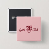 Mädchenclub Button (Vorne & Hinten)