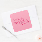 Mädchenclub Quadratischer Aufkleber (Umschlag)