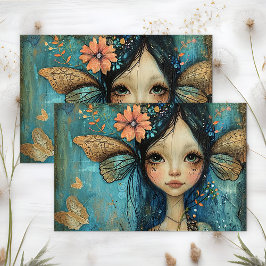 MÄDCHENDEKOUPATION SEIDENPAPIER