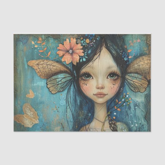 MÄDCHENDEKOUPATION SEIDENPAPIER (Vorderseite)