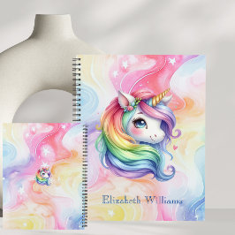 Mädchendesign für Einhorn und Regenbogen Planer