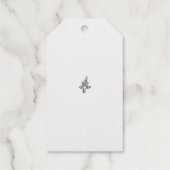 Mädchendesign, leichtes Gold, purpurpurrot Geschenkanhänger (Rückseite)