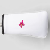 Mädchendesign, leichtes Gold, purpurpurrot Golf Headcover (Vorderseite)