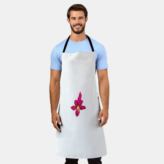 Mädchendesign, leichtes Gold, purpurpurrot Schürze (Getragen)