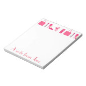 Mädchendesign Notizblock (Rotiert)