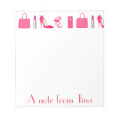 Mädchendesign Notizblock (Vorderseite)