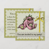 Mädchendrache Einladung (Vorne/Hinten)