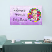 Mädchenduschbanner, Baby Girl Lila Banner (Messeveranstaltung)