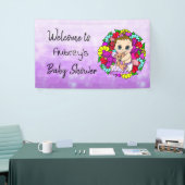 Mädchenduschbanner, Baby Girl Lila Banner (Messeveranstaltung)