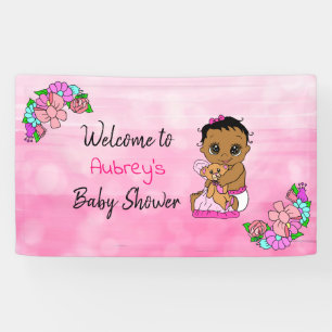 Mädchenduschbanner, Baby Girl Pink Banner