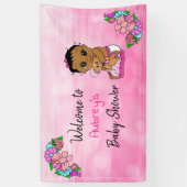 Mädchenduschbanner, Baby Girl Pink Banner (Vertikal)