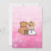 Mädchendusche | Cowgirl und Teddy Bear Einladung (Rückseite)