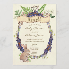 Mädchendusche Einladung Waldhasen