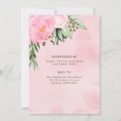 Mädchendusche von hübschen Holztieren per Post Einladung (Rückseite)