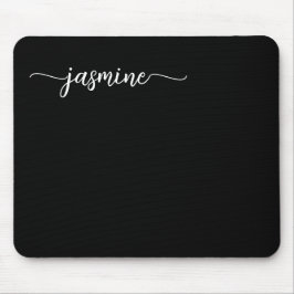 Mädcheneinfacher Personalisierter Monogrammname Mousepad